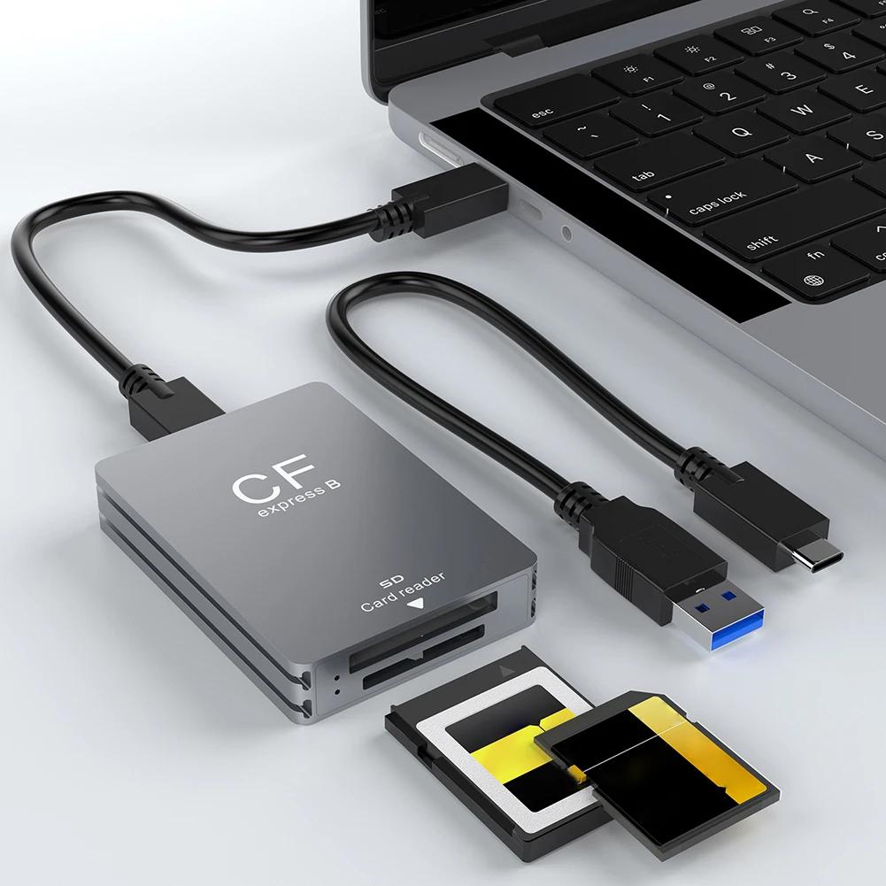 2 in 1 CFexpress B Ÿ SD ī , USB 3.2, 10Gbps, USB C USB C/A ̺ , ȵ̵, ,  OS SLR